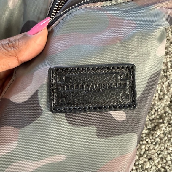 Rebecca Minkoff Green Camo Julian Nylon Leather Trim Backpack Tassel Zip Pull main image 6